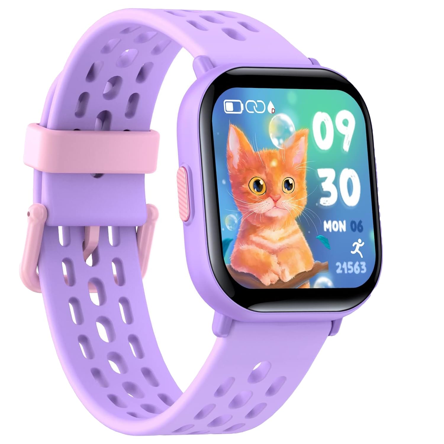 Kids Smartwatch for Boys and Girls IP68 Waterproof Children's Fitness Activity Tracker Watch Heart Rate Sleep Monitor 8 Sports Modes Pedometer Alarm Clock Gifts Teenagers Smart Watch (Purple) Kids Smartwatch for Boys and Girls IP68 Waterproof Children's Fitness Activity Tracker Watch Heart Rate Sleep Monitor 8 Sports Modes Pedometer Alarm Clock Gifts Teenagers Smart Watch (Purple)